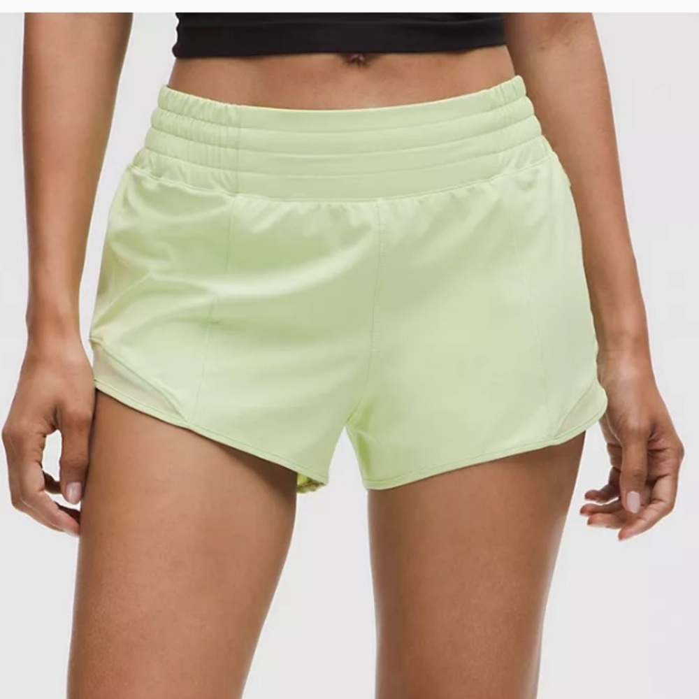 Women's Lululemon Light Yellow Athletic Shorts